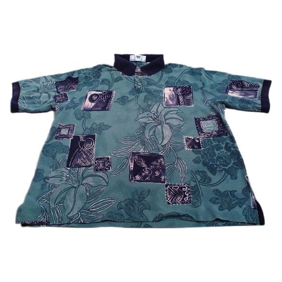 Thomas Wilson Men's Shirt Collar Polo Pullover S/S Cotton 3" Slits Size XL B&T - Picture 16 of 16